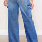 Vibrant High Waist Pearl Detail Jean