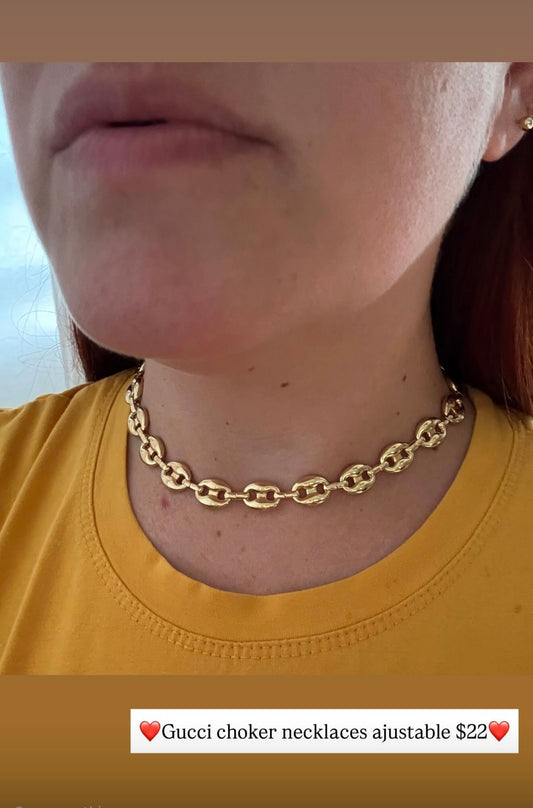 Gucci choker adjustable necklaces