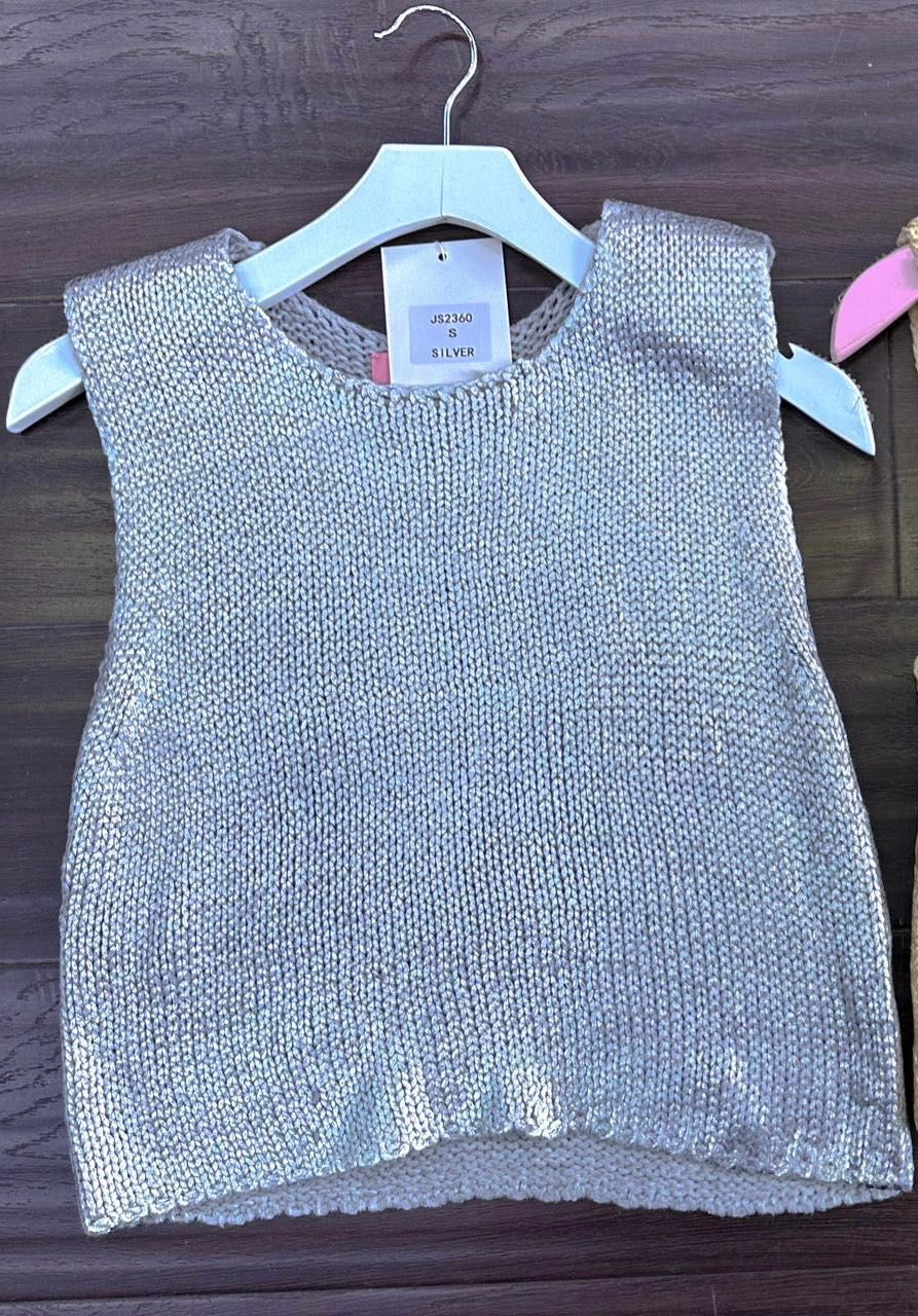 Silver Textured Top